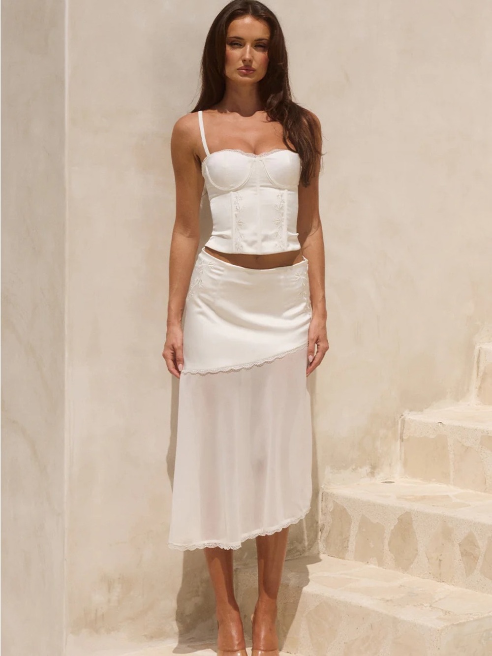 Runaway the Label Emberly Midi Flounce Skirt